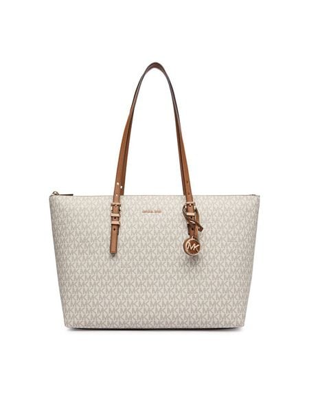 MICHAEL Michael Kors Torebka 30T6GQNT9B Kremowy. Białe shopper MICHAEL Michael Kors, bez wzorów, ze skóry, bez dodatków. Za 1,239.00 zł.