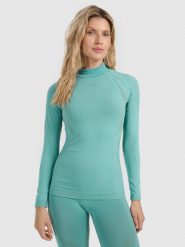 4F Bielizna termoaktywna bezszwowa (góra) damska - turkusowa XS/S. Niebieskia bielizna sportowa 4f, s, bez wzorów. Za 149.99 zł.