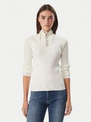 Liu Jo Sport Sweter TF6082 MS63L Kremowy Regular Fit. Białe swetry Liu Jo Sport, l, bez wzorów, z wiskozy, bez ramiączek. Za 689.99 zł.