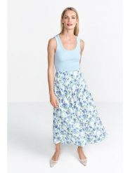 Rich & Royal Top w kolorze błękitnym rozmiar: XL. Niebieskie topy Rich & Royal, xl, bez wzorów, bez kołnierzyka, bez ramiączek. Za 75.34 zł.