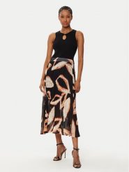 DKNY Sukienka codzienna P4EUBP76 Czarny Regular Fit. Czarne sukienki DKNY, na co dzień, m, bez wzorów, z syntetyku, bez kołnierzyka, bez ramiączek, proste. Za 359.99 zł.