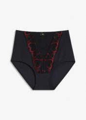 Figi shape, średni stopień modelowania sylwetki. Czarne figi bonprix, bez wzorów. Za 72.99 zł.