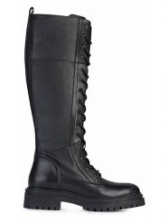 Geox Kozaki "Iridea" w kolorze czarnym rozmiar: 36. Czarne kozaki Geox, na zimę, z materiału, bez obcasa, bez zapięcia. Za 418.45 zł.