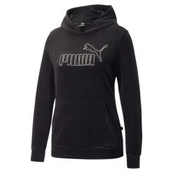 Puma Bluza Ess+ Velour 67000801. Czarne bluzy Puma, xs, bez wzorów, z dresówki, z kapturem. Za 125.47 zł.
