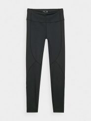 4F Legginsy sportowe w kolorze czarnym rozmiar: XS. Czarne legginsy 4f, xs, bez wzorów, z materiału, outdoorowe. Za 74.46 zł.