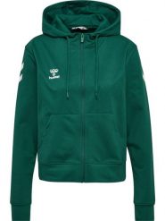 Damska bluza z kapturem zapinana na zamek Hummel Go 2.0 Chevron. Zielone bluzy Hummel, na wiosnę, l, bez wzorów, z bawełny, z kapturem. Za 302.50 zł.