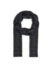 Tommy Hilfiger Szal Th Monogram Scarf AW0AW18273 Czarny. Czarne rękawiczki TOMMY HILFIGER, bez wzorów, z materiału. Za 289.99 zł.