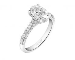 Pierścionek z białego złota z diamentami - VS1/H - 2,62 ct - próba 750. Białe pierścionki Apart, z diamentem, złote. Za 229,000.00 zł.