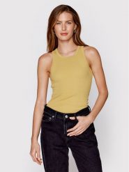 Samsøe Samsøe Top Alexo F00001111 Brązowy Slim Fit. Brązowe topy Samsøe & Samsøe, s, bez wzorów, z bawełny, bez kołnierzyka, bez ramiączek. Za 129.99 zł.