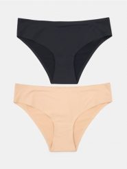 Bezszwowe figi 2 pack - kremowy. Białe figi Sinsay, l, bez wzorów. Za 12.99 zł.
