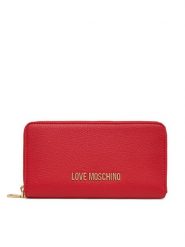 LOVE MOSCHINO Duży Portfel Damski JC5700PP1NLD0500 Czerwony. Czerwone portfele Love Moschino, bez wzorów, ze skóry. Za 419.99 zł.