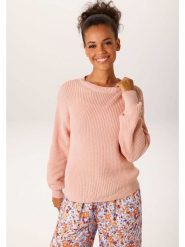 Aniston Sweter w kolorze jasnoróżowym rozmiar: 44. Różowe swetry Aniston, bez wzorów, z bawełny, bez ramiączek. Za 87.40 zł.
