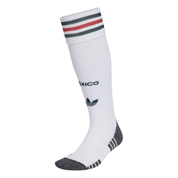Getry wyjazdowe Meksyk 26. Białe legginsy sportowe Adidas, bez wzorów, z bawełny, do piłki nożnej. Za 79.95 zł.
