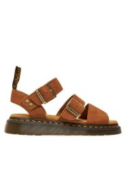 Dr. Martens Sandały Gryphin DM40625200 Brązowy. Brązowe sandały Dr. Martens, bez wzorów, z nubiku, bez obcasa, na płaskiej podeszwie, bez zapięcia. Za 559.99 zł.