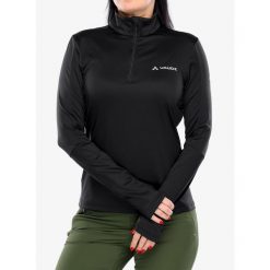 Bluza polarowa damska Vaude Livigno Halfzip II. Czarne bluzy Vaude, na zimę, s, bez wzorów, z polaru, bez kaptura. Za 209.99 zł.