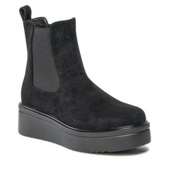 Sztyblety Jenny Fairy. Czarne botki Jenny Fairy, bez wzorów, bez obcasa, na płaskiej podeszwie, bez zapięcia. Za 119.99 zł.