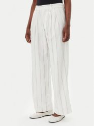 Gap Spodnie materiałowe 713998-01 Écru Wide Leg. Spodnie materiałowe GAP, bez wzorów, z materiału. Za 249.99 zł.