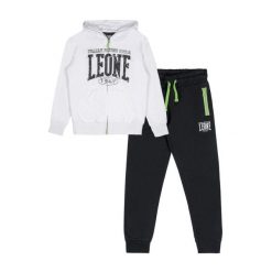 Bluza z bawełna z kaptur na czas wolny na co dzień. Białe bluzy LEONE 1947 APPAREL, bez wzorów, z bawełny, bez kaptura. W wyprzedaży za 112.15 zł.