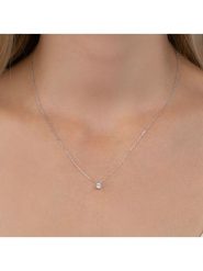 L'atelier précieux Srebrny naszyjnik z zawieszką - dł. 45 cm rozmiar: onesize. Szare naszyjniki l'Atelier precieux, z cyrkonią, srebrne. Za 146.28 zł.