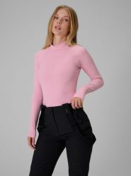 4F Bielizna termoaktywna bezszwowa (góra) damska - różowa XL/XXL. Czerwona bielizna sportowa 4f, l, bez wzorów, z materiału. Za 149.99 zł.