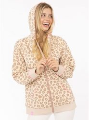 Zwillingsherz Bluza "Soft Leo" w kolorze beżowym rozmiar: L/XL. Brązowe bluzy Zwillingsherz, l, bez wzorów, z kapturem. Za 148.61 zł.