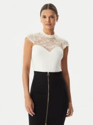 Rinascimento Body CFC0127525003 Biały Slim Fit. Białe body Rinascimento, l, bez wzorów, z syntetyku. Za 409.99 zł.