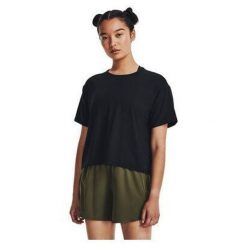 Koszulka fitness damska Under Armour Motion. Czarne bluzki Under Armour, s, bez wzorów, sportowe, bez kołnierzyka, bez ramiączek. Za 129.99 zł.