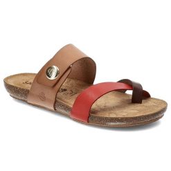 Brązowe Klapki Yokono Wygodne Buty Na Lato. Brązowe klapki Yokono, bez wzorów, ze skóry, bez obcasa. Za 155.00 zł.