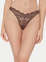 Guess Stringi O4YE01 PZ01C Brązowy. Brązowe stringi Guess, z aplikacjami, z syntetyku. Za 109.99 zł.
