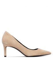 BOSS Szpilki Gracey 50557675 Écru. Szpilki Boss, bez wzorów, ze skóry, bez obcasa, na szpilce, bez zapięcia. Za 899.99 zł.