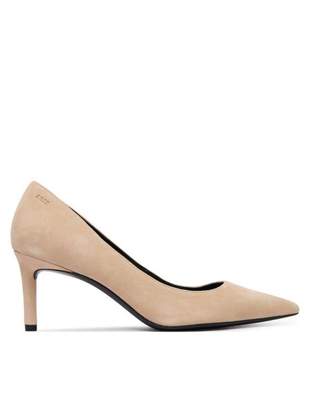 BOSS Szpilki Gracey 50557675 Écru. Szpilki Boss, bez wzorów, ze skóry, bez obcasa, na szpilce, bez zapięcia. Za 899.99 zł.