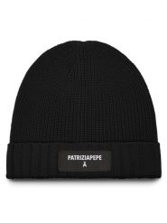 Patrizia Pepe Czapka 2F0111/K9O3A-K103 Czarny. Czarne czapki Patrizia Pepe, bez wzorów, z materiału. Za 399.99 zł.