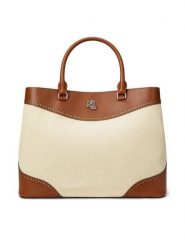 LAUREN RALPH LAUREN Torebka Marcy 431966776001 Beżowy. Brązowe shopper Lauren Ralph Lauren, bez wzorów, z tworzywa sztucznego, bez dodatków. Za 1,509.00 zł.