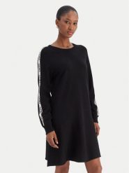 Liu Jo Sport Sukienka dzianinowa TF5288 MS63L Czarny Regular Fit. Czarne sukienki Liu Jo Sport, l, bez wzorów, z dzianiny, sportowe, bez kołnierzyka, bez ramiączek, sportowe. Za 769.99 zł.