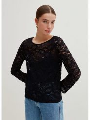 STEFANEL Bluzka w kolorze czarnym rozmiar: M. Czarne bluzki Stefanel, m, bez wzorów, z bawełny, bez kołnierzyka, bez ramiączek. Za 91.77 zł.