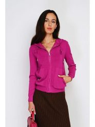 ASSUILI Kardigan w kolorze różowym rozmiar: 34. Różowe bluzy Assuili, bez wzorów, ze splotem. Za 140.20 zł.