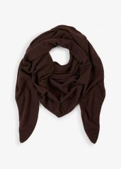 Trójkątny szalik z cienkiej dzianiny z wełną merynosową. Czerwone szaliki bonprix, bez wzorów, z dzianiny. Za 109.99 zł.