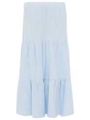 Zwillingsherz Muślinowa spódnica w kolorze błękitnym rozmiar: S/M. Niebieskie spódnice Zwillingsherz, m, bez wzorów, z bawełny, maxi. Za 104.99 zł.