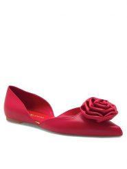 Eva Minge Baleriny FORBES-V1521-06 Czerwony. Czerwone baleriny Eva Minge, bez wzorów, ze skóry, bez obcasa. Za 319.00 zł.