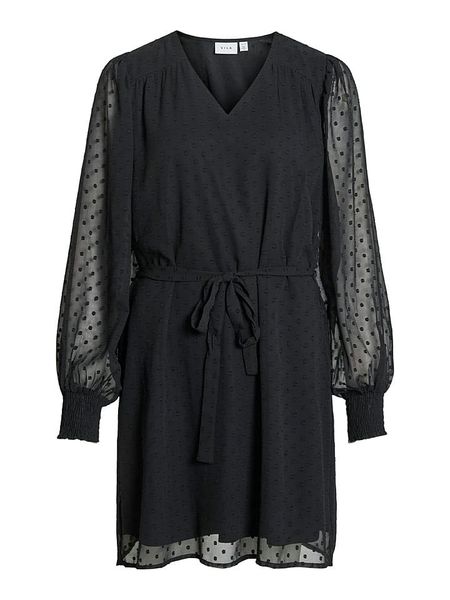 Vila Sukienka "Vieddee" w kolorze czarnym rozmiar: 36. Czarne sukienki Vila, na co dzień, bez wzorów, z tkaniny, bez kołnierzyka, bez ramiączek, mini, proste. Za 126.99 zł.
