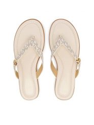 MICHAEL Michael Kors Japonki Ering Thong 40S6ERFS1B Écru. Klapki MICHAEL Michael Kors, bez wzorów, ze skóry, bez obcasa. Za 479.99 zł.