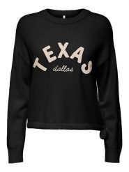 ONLY Sweter w kolorze czarnym rozmiar: XS. Czarne swetry Only, xs, bez wzorów, ze splotem, bez ramiączek. Za 91.77 zł.