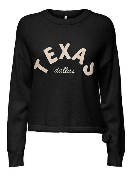 ONLY Sweter w kolorze czarnym rozmiar: XL. Czarne swetry Only, xl, bez wzorów, ze splotem, bez ramiączek. Za 113.63 zł.