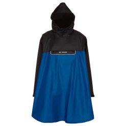 Poncho VAUDE Valero. Czarne kurtki sportowe Vaude, bez wzorów, bez kaptura, rowerowe. Za 323.65 zł.