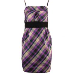 Sukienka damska Nell Ellen fioletowa. Fioletowe sukienki ENELL, na co dzień, xs, bez wzorów, eleganckie, bez kołnierzyka, bez ramiączek, sportowe. Za 115.99 zł.