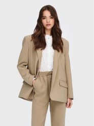 ONLY Marynarka Milian 15264609 Beżowy Regular Fit. Brązowe marynarki i żakiety Only, bez wzorów, z syntetyku. Za 149.99 zł.