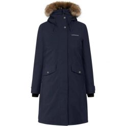 Parka dla kobiet Didriksons Erika. Niebieskie parki Didriksons, na jesień, l, eleganckie, bez kaptura. W wyprzedaży za 1,104.05 zł.