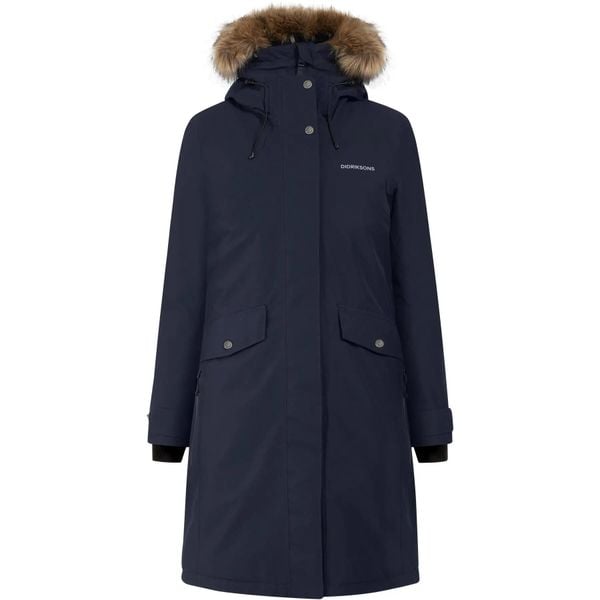 Parka dla kobiet Didriksons Erika. Niebieskie parki Didriksons, na jesień, m, eleganckie, bez kaptura. Za 826.29 zł.