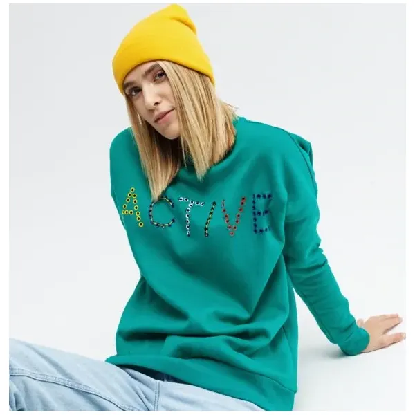 Lotto Bluza Burolori , zielony, rozmiar S. Zielone bluzy Lotto, l, z aplikacjami, z bawełny, bez kaptura. W wyprzedaży za 103.99 zł.