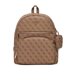 Plecak Guess. Brązowe plecaki Guess, z aplikacjami. Za 409.99 zł.